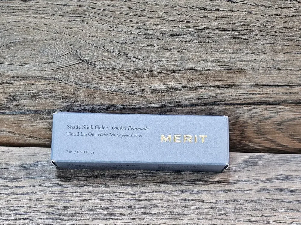 MERIT Shade Slick Gelee Tinted Lip Oil Maraschino 0.23 oz 7ml NEW IN BOX